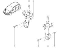 Ammortizzatore Anteriore Originale Renault Scenic III 543020048R