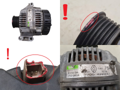 Alternatore Renault 7700422237 A11VI94 75A Valeo S3