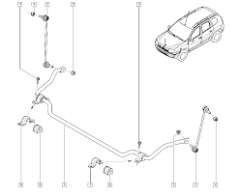 Barra Stabilizzatrice Posteriore Originale Dacia Duster 546114265R