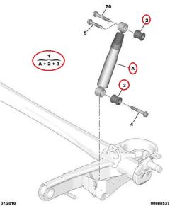 Ammortizzatore Posteriore Originale Jumpy Scudo Expert II III 9806036380