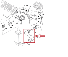 Tubo aria Originale Citroen Peugeot C5 I 607 2.0 HDI 0382s7