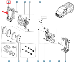 Supporto pinza freno Destro Anteriore Nuovo Originale 410140855R Renault