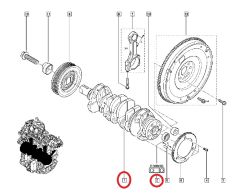 Bronzine Albero Motore Originale Renault 2.0-2.3 dCI 7701476740