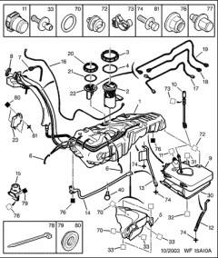 Serbatoio Additivo FAP DPF 1500P9 Peugeot 406 607 2.2HDi