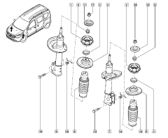 Ammortizzatore Anteriore Originale Dacia Dokker Lodgy 543023778R