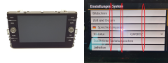 Display radio Volkswagen 5G6919605 VDO