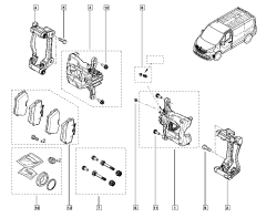 Kit riparazione pinza freno Anteriore Originale Trafic Vivaro 411201691R Kit riparazione pinza freno Anteriore Originale Trafic Vivaro 411201691R