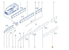 Modanatura porta Sinistra Nuovo Originale 828212211R Renault