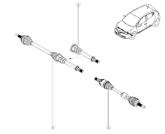 Albero di trasmissione Destra Originale Renault Clio IV 1.5 dCi 391003491R