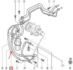 Tubo aria condizionata Nuovo Originale 8200895919 Renault
