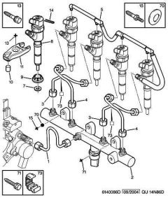 Viti Fissaggio Iniettori Originale Citroen Peugeot 2.0 HDI 8v 221066