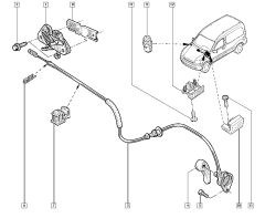 Maniglia bagagliaio Anteriore Kangoo Megane 7700834395
