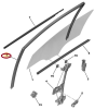 Guarnizione Finestrino Sinistra Originale Peugeot C-Elysse 9675435980