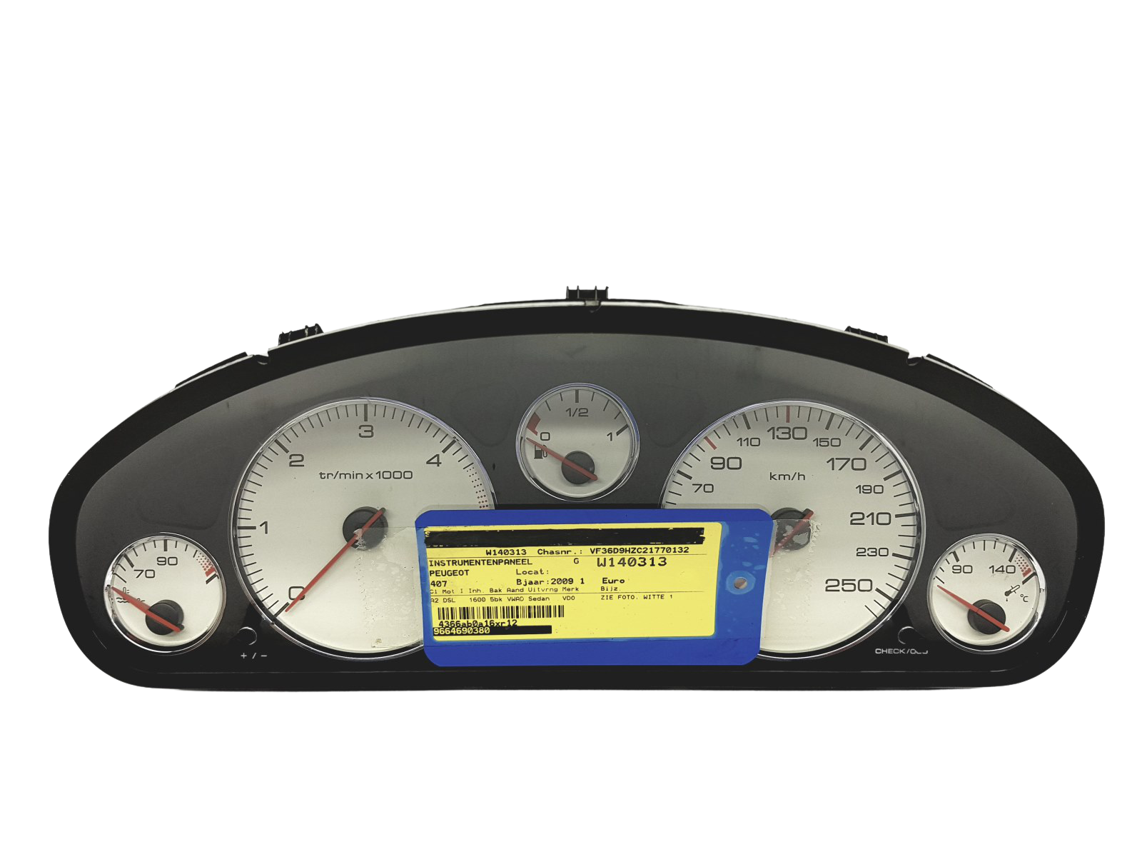 Tachimetro Peugeot 407 9664690380 Siemens VDO 45052 main product photo