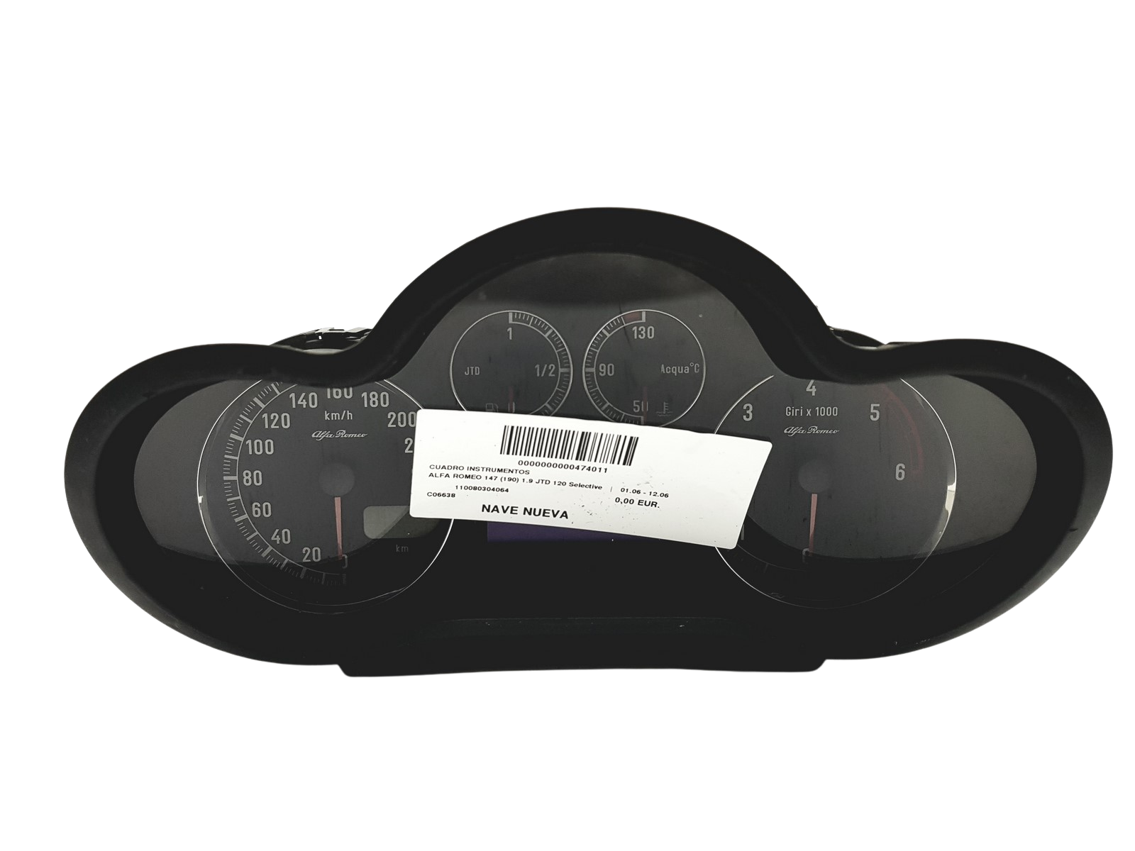 Tachimetro Alfa Romeo 147 156063178 110080304064 58162 main product photo