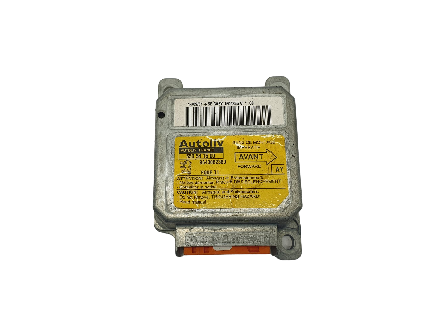 Modulo centralina 550541500 9643082380 PSA Autoliv 69041 main product photo