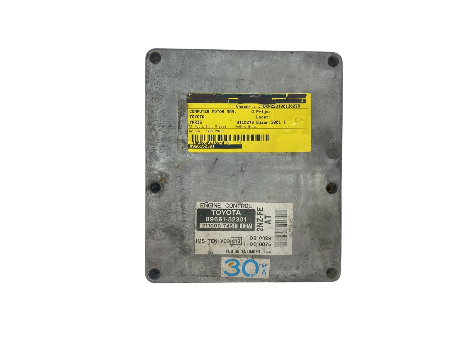 Centralina 89661-52301 211000-7451 Toyota Fujitsu main product photo