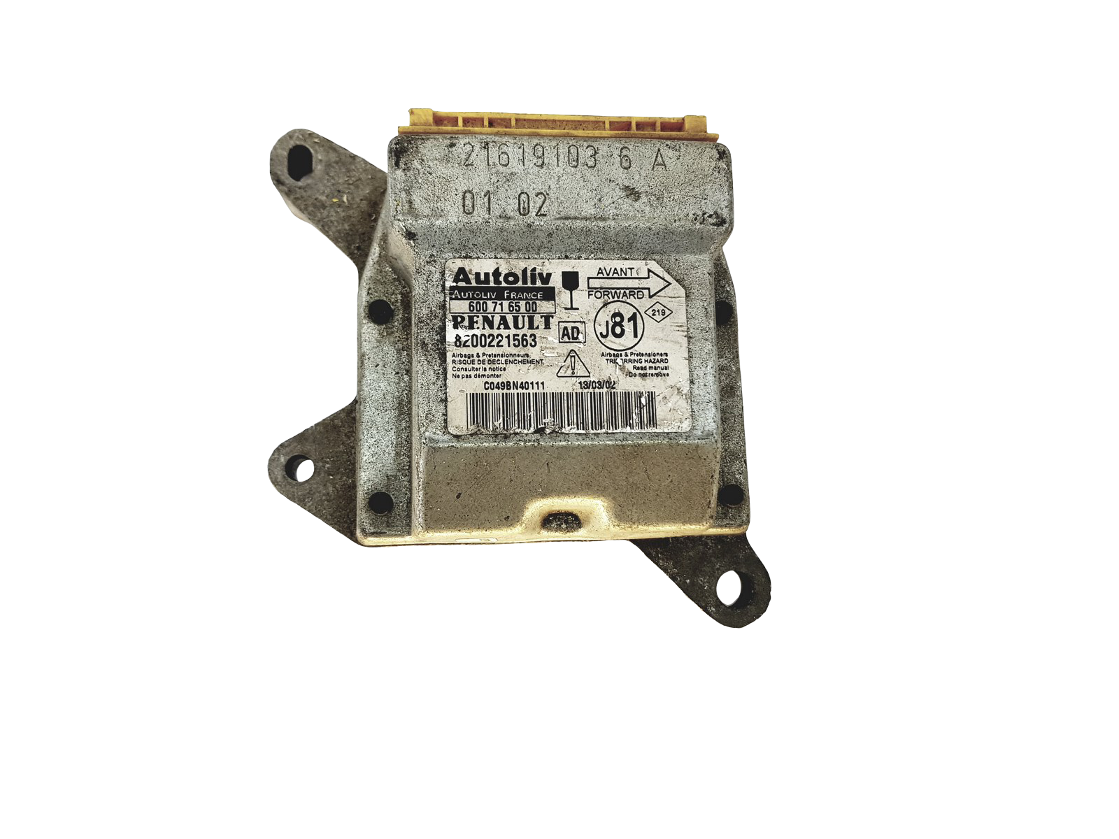 Modulo centralina 600716500 8200221563 Renault Autoliv main product photo