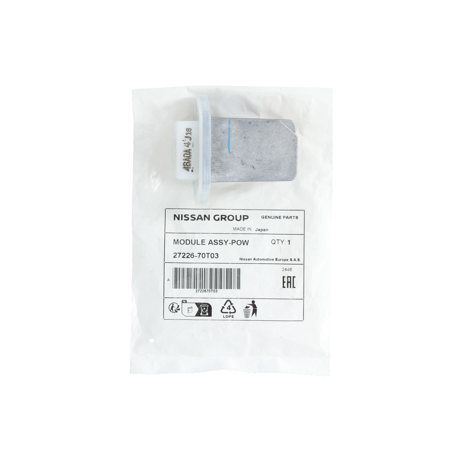 Resistenza Ventola Nuovo Originale 2722670T03 Nissan main product photo