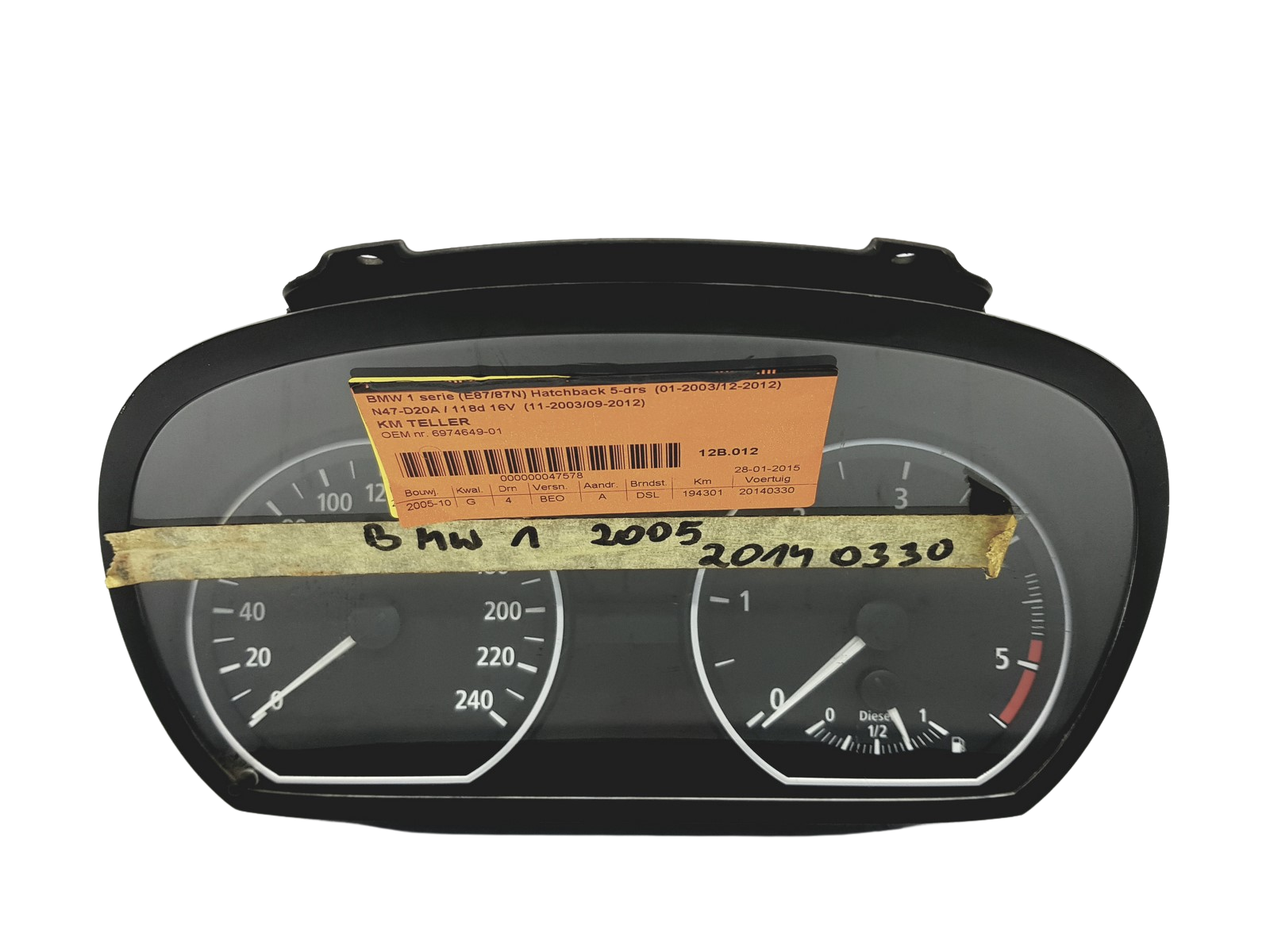 Contagiri BMW 1 E81 6974649-01 1024952-31 52555 main product photo