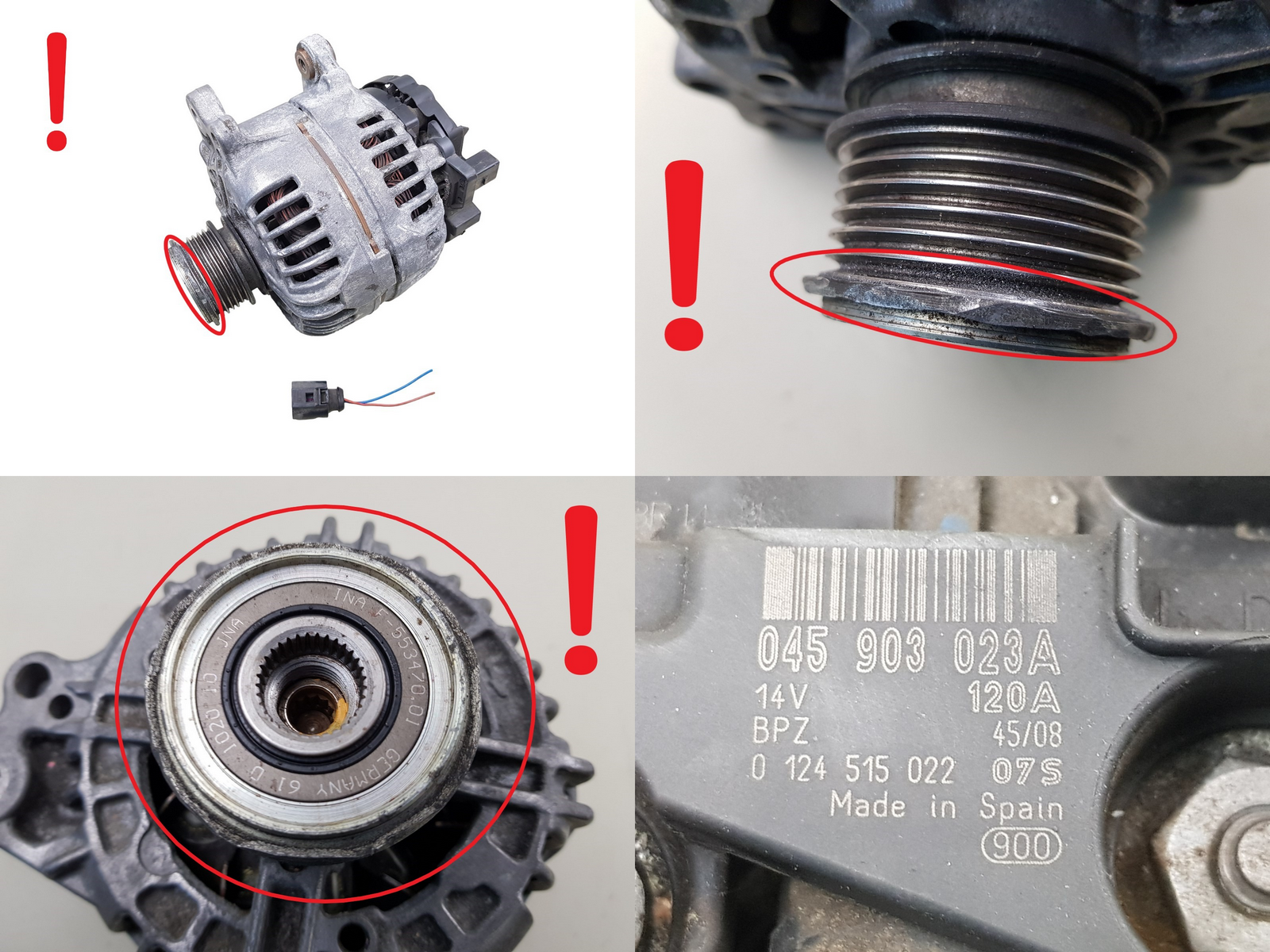 Alternatore 045903023A Bosch 0124515022 120A VW AG main product photo