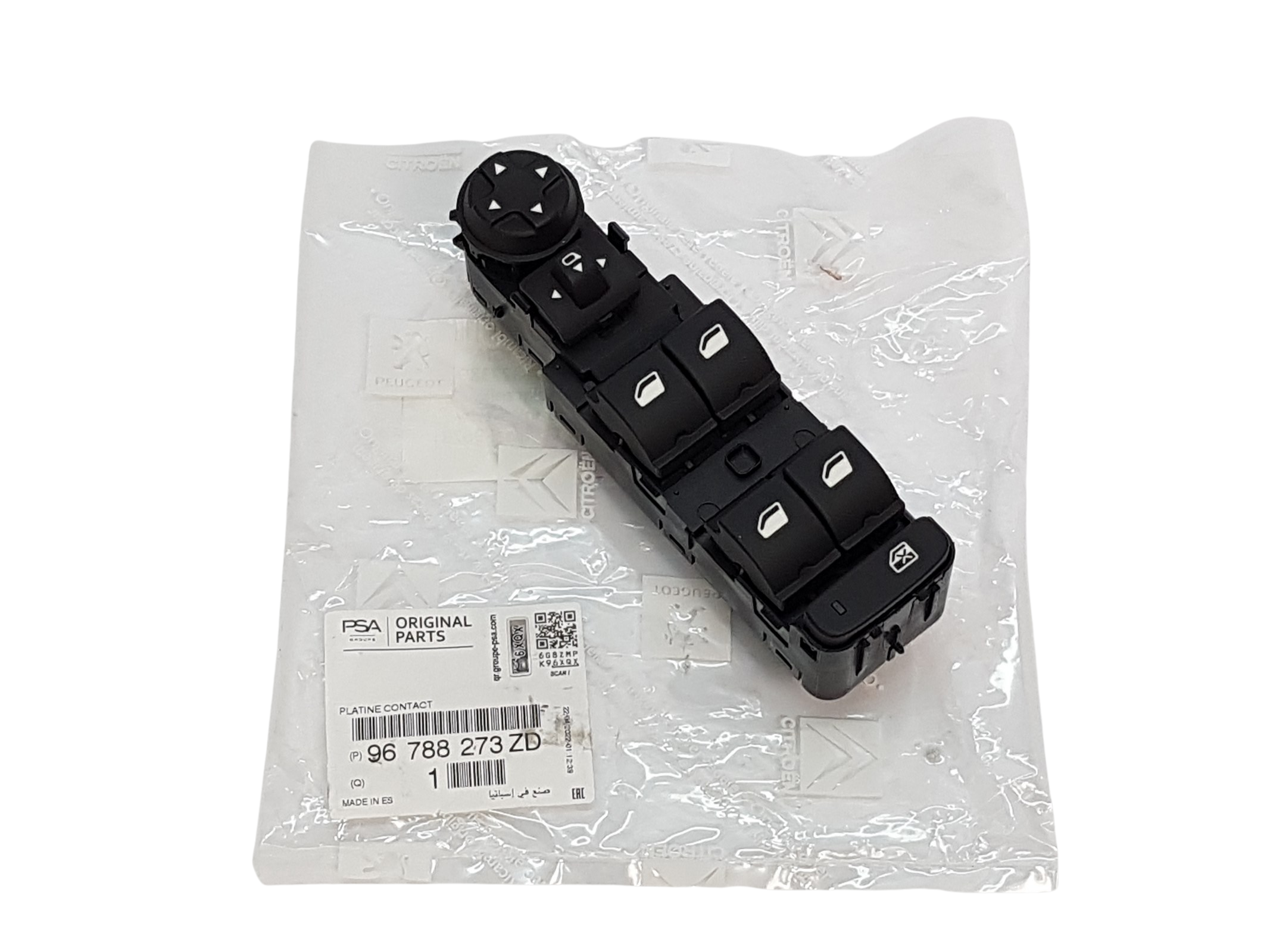 Interruttore Alzacristalli Citroen 96788273ZD Originale main product photo