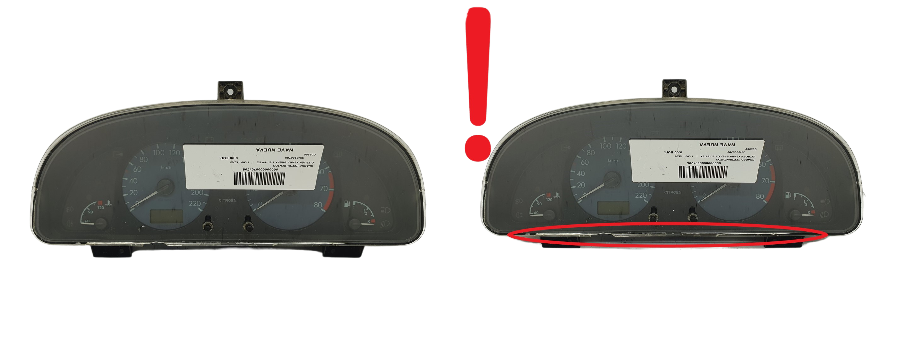 Tachimetro Citroen Xsara P9643206780 D 00 61075 main product photo