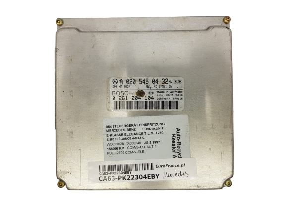 Centralina Motore ECU Mercedes A0205450432 0261204104 Bosch main product photo