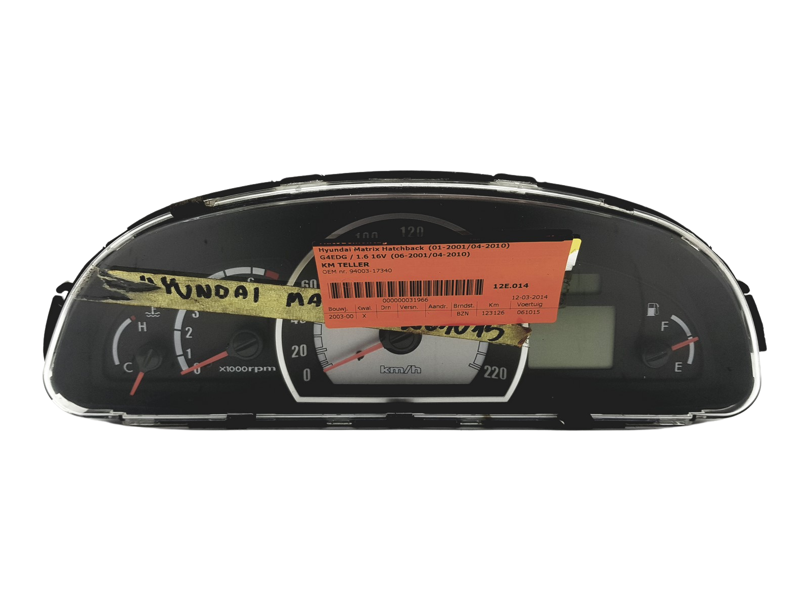 Tachimetro Hyundai Matrix 94003-17340 2005-17700H 53458 main product photo
