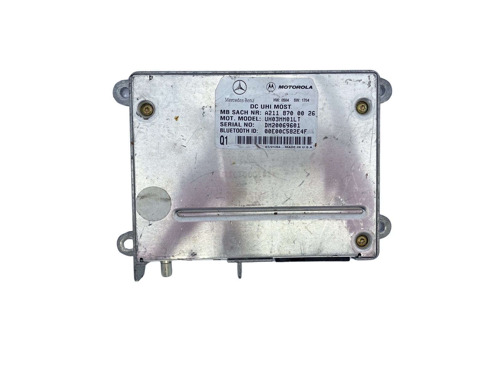 Modulo Bluetooth A2118700026 UH03MM01LT Mercedes-Benz Motorola main product photo
