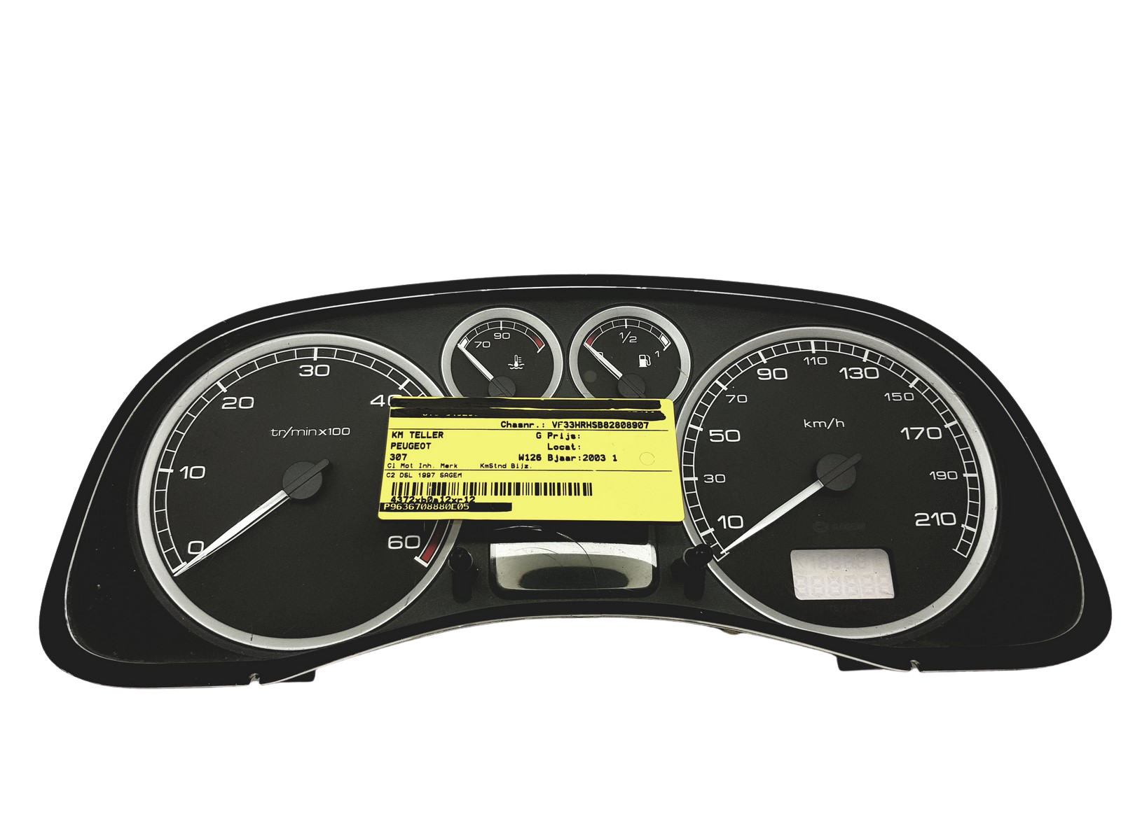 Tachimetro Peugeot 307 9636708880 E 05 30653 main product photo