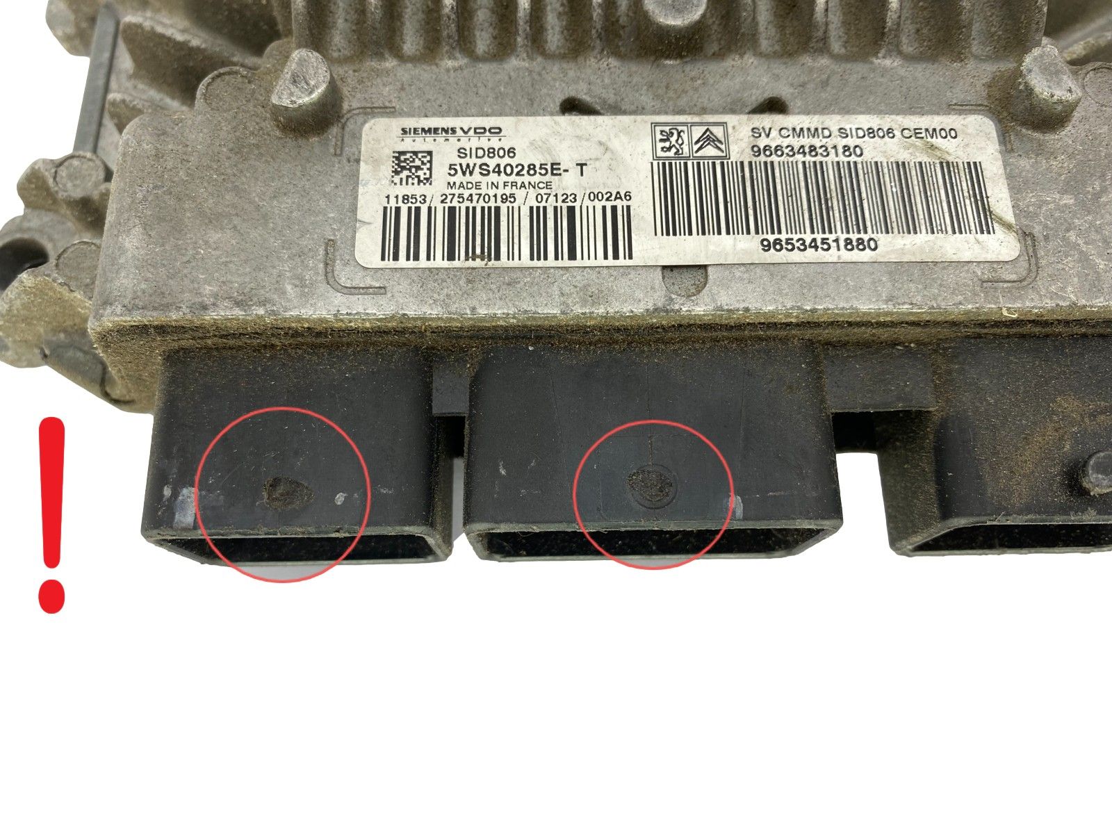 Centralina 9663483180 9653451880 5WS40285E-T SID806 PSA Siemens 48019 main product photo