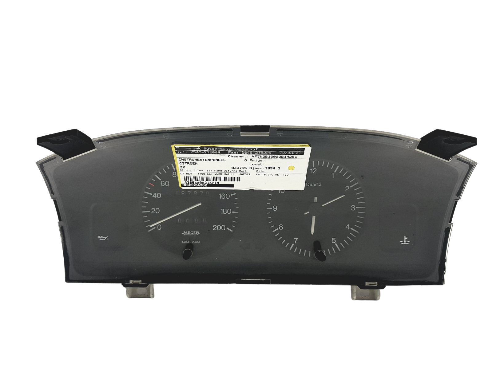 Tachimetro Citroen ZX 9602824980 49222 main product photo