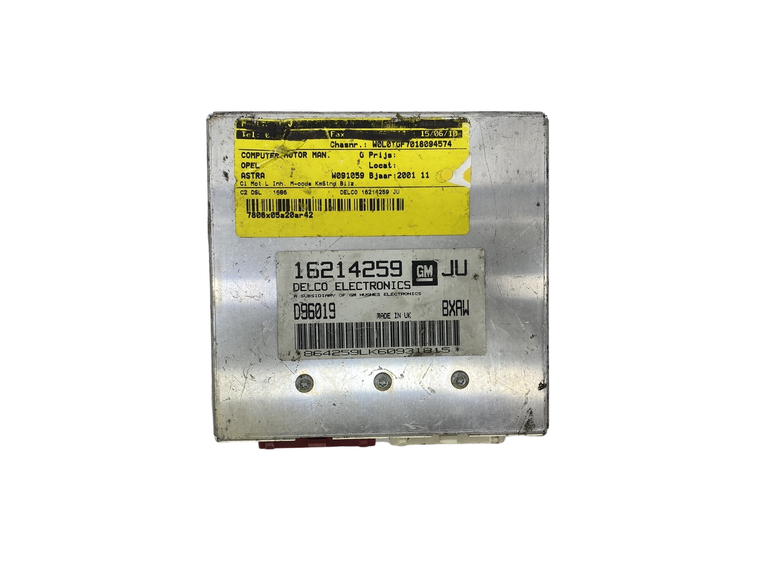 Centralina Motore ECU 16214259JU D96019 BZKY Opel GM 57134 main product photo