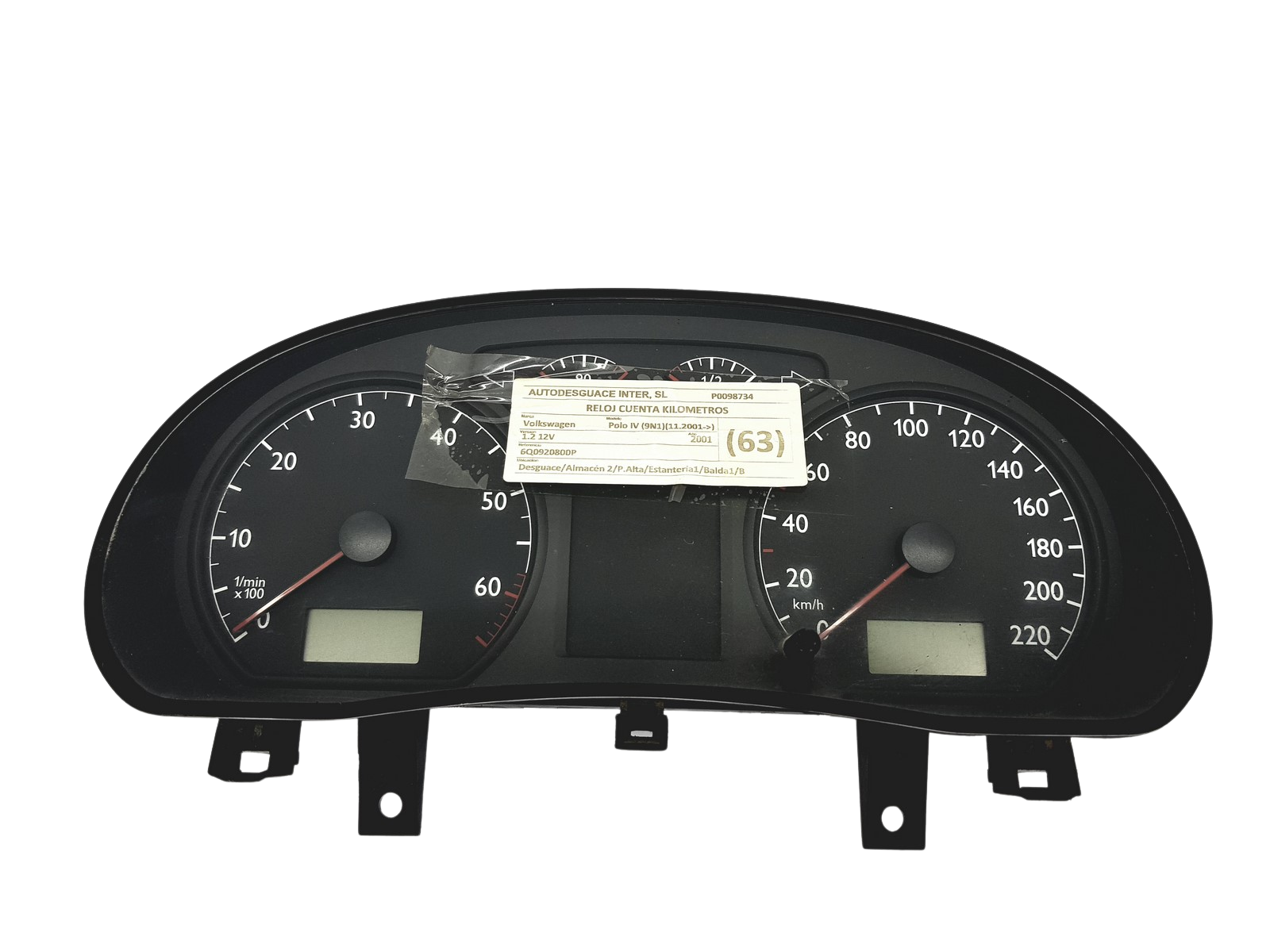 Contagiri VW Polo 9N 6Q0920800P 110080124023A 57635 main product photo