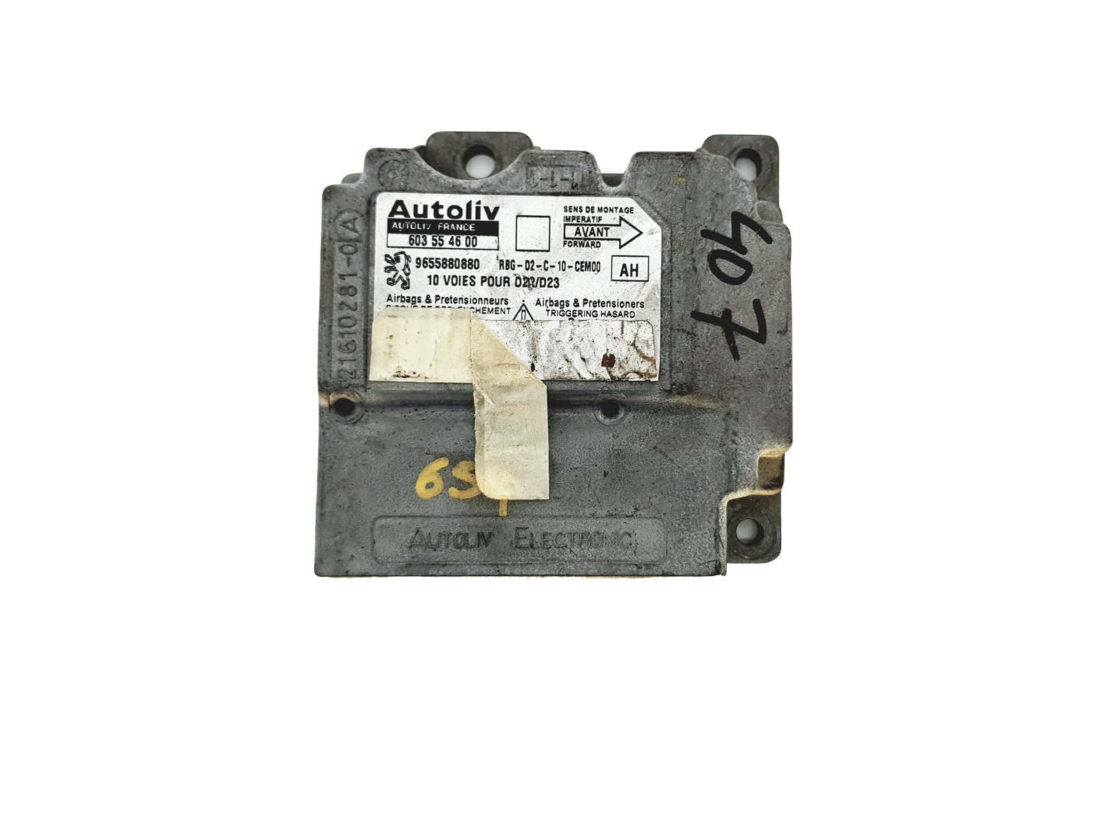 Modulo centralina 9655880880 603554600 PSA Autoliv main product photo