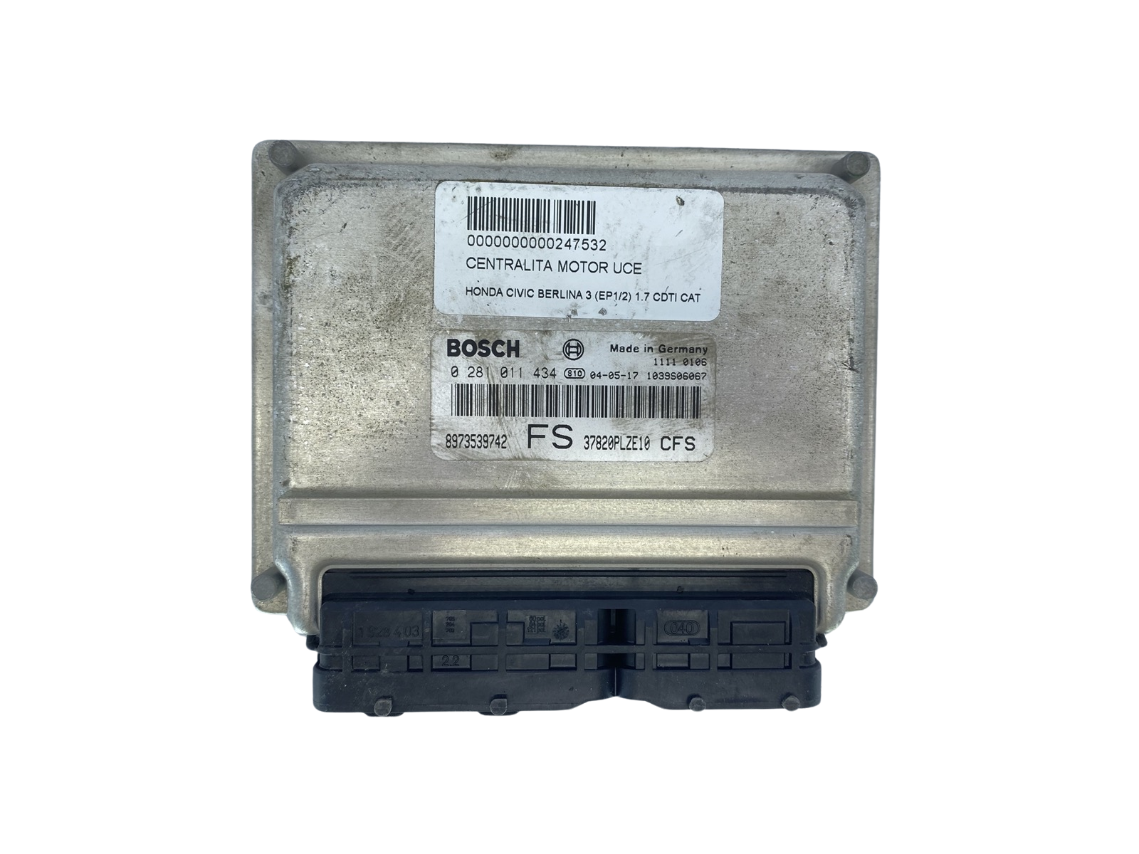 Centralina 0281011434 8973539742 37820PLZE10 Honda Bosch 63660 main product photo