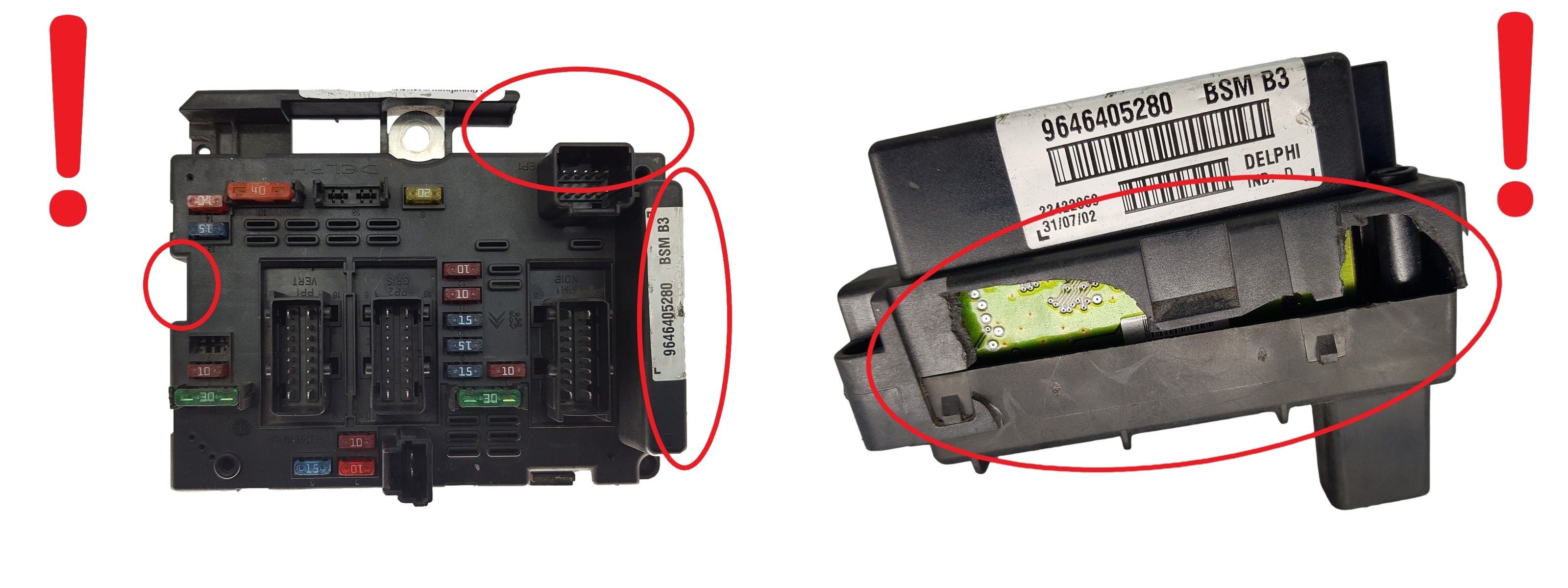 Centralina BSM B3 9646405280 PSA Delphi 2292 main product photo