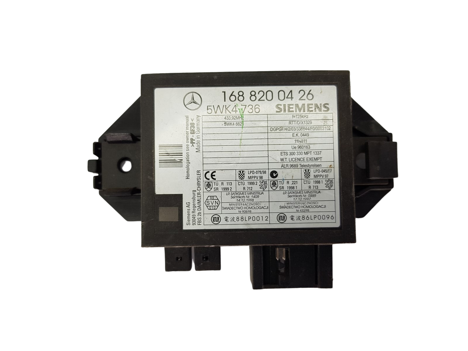Centralina Immo Mercedes-Benz 1688200426 5WK4736 Siemens 18309 main product photo