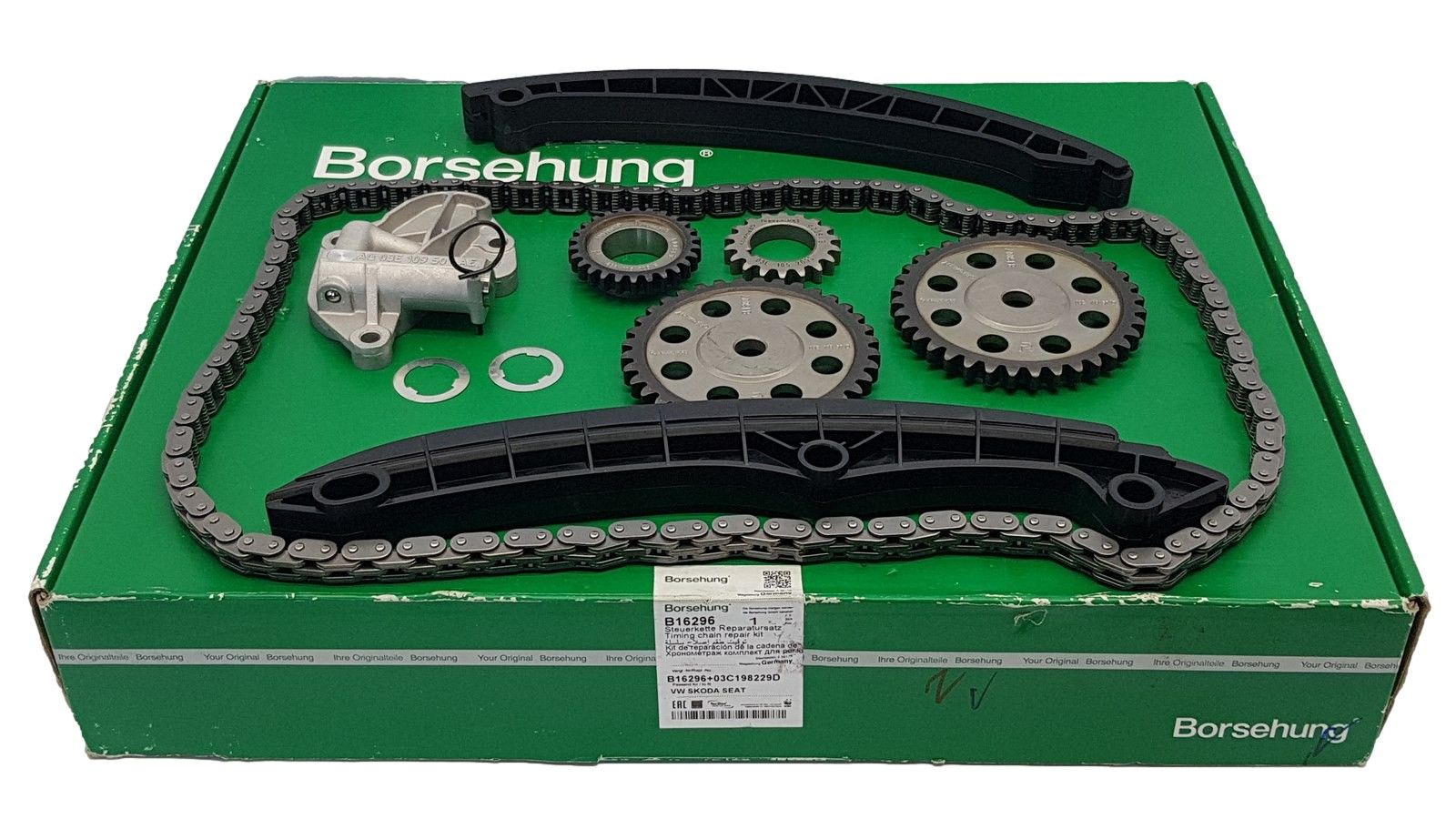 Kit catena distribuzione 03C198229D B16296 VW Seat Skoda Borsehung main product photo