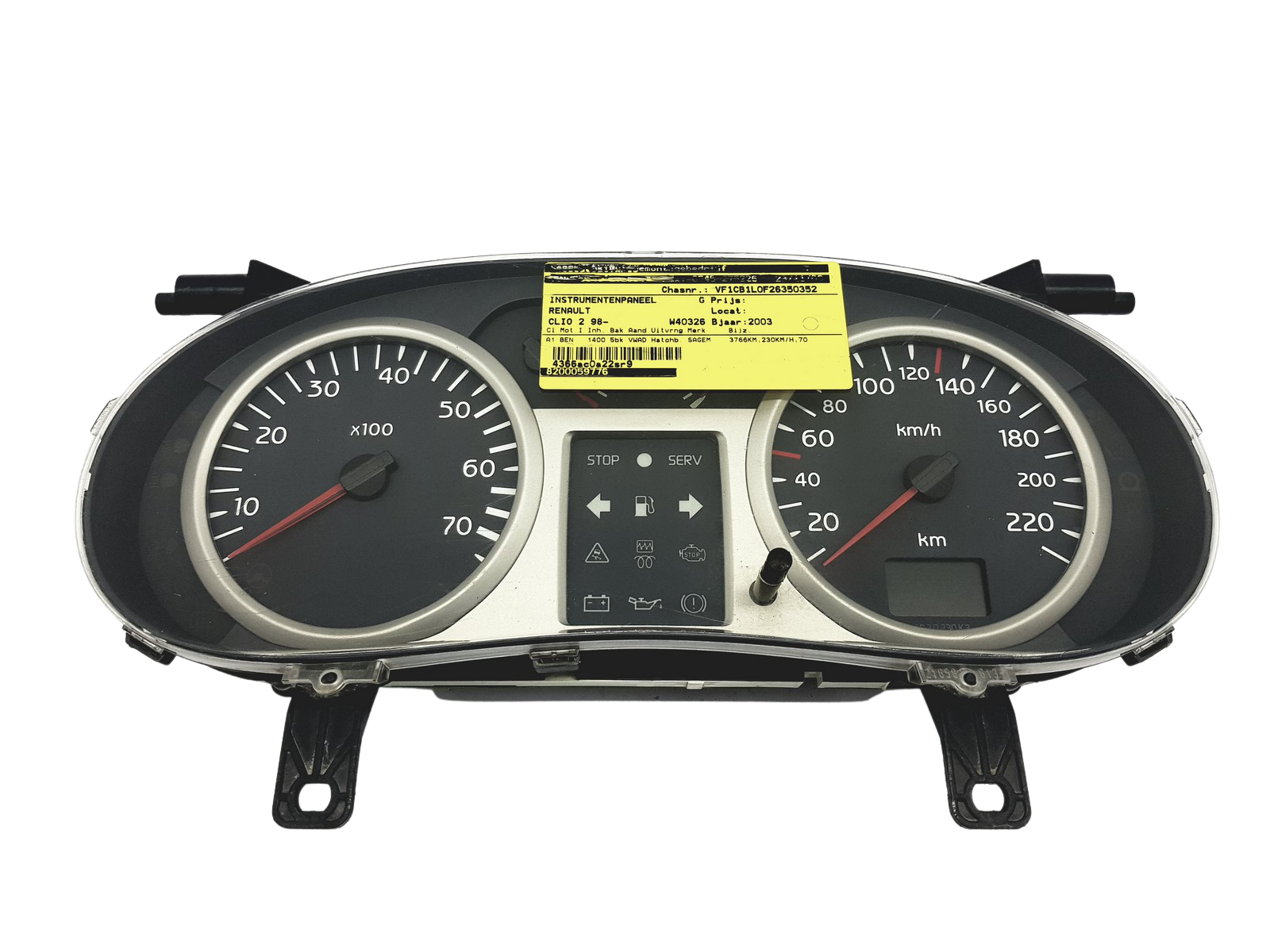 Contagiri Renault Clio 2 8200059776 49314 main product photo