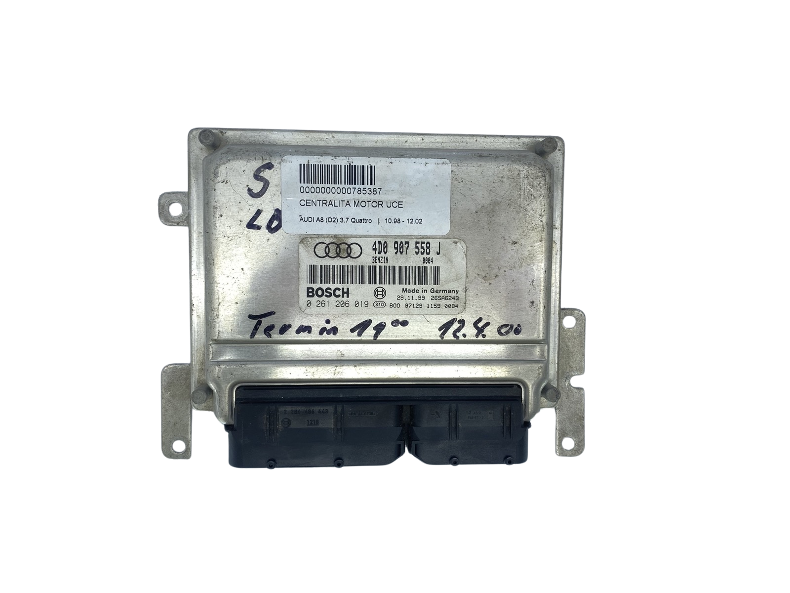 Centralina Motore ECU 0261206019 4D0907558J Audi Bosch main product photo