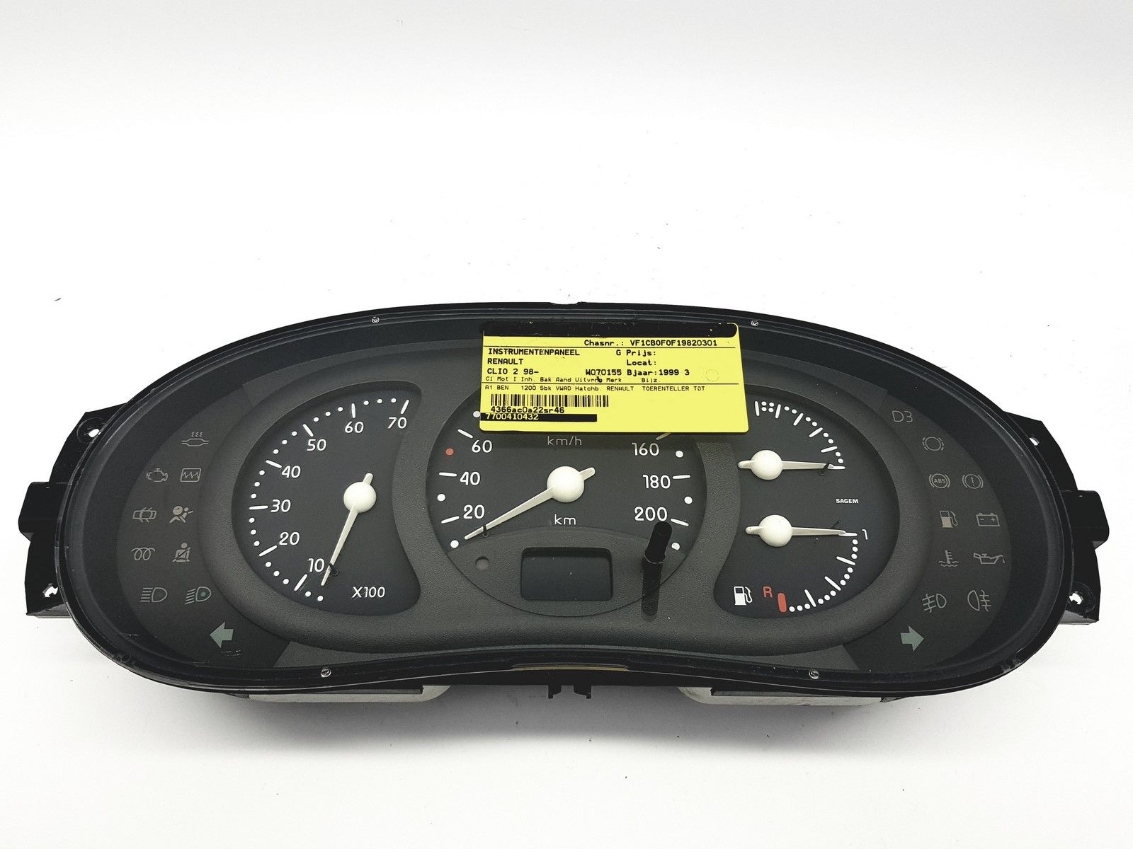 Contagiri Renault Clio 2 7700410432 G 49243 main product photo